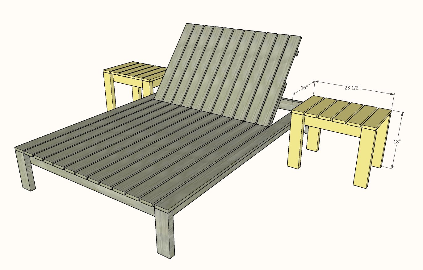 Pool lounge chair outlet plans